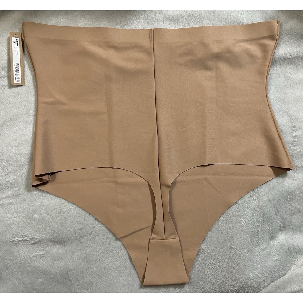 Skims Body 4X High Waisted Thong Core Sculpt Deep Tan Sienna PN-THG-3283 NEW